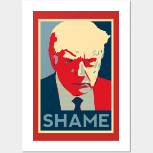 Trump mug shot Shame Obama HOPE poster style Posters and Art